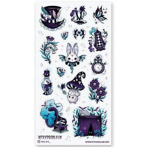 3‎ for $15 - Dark Wonderland Stickers - 1 Fantasy Sticker Sheet - NEW